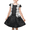 Black Solid Lace, variant on Sunny Fashion Girls Black Dress With White Lace Bow Cap Sleeve Casual Party 5 Years