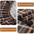 thumbnail image 5 of Jessy Home King 4-Piece Plaid Bed Sheet Set, Soft Microfiber, 14-Inch Deep Pocket, Flat & Fitted Sheet with 2 Pillowcases, Grey Yellow, 5 of 10