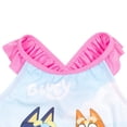 thumbnail image 4 of Traje de baño Bluey & Bingo para niñas pequeñas rosa/azul 4T, 4 of 6