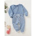 thumbnail image 5 of Dooleck Unisex Infant Girl Striped Shirt Halen Pant Set Female Outfit Sleepwear, 5 of 6