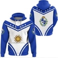 thumbnail image 5 of Ropa de primavera y otoño para hombre, sudaderas con capucha holgadas de gran tamaño con estampado 3D de la bandera uruguaya y el emblema nacional uruguayo para hombre, 5 of 5