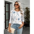 thumbnail image 3 of Blusa elegante y casual Zeagoo Floral para mujer, 3 of 5