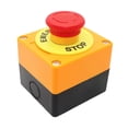 thumbnail image 1 of Interruptor de parada de emergencia con botón pulsador y caja, CA 660 V, 10 a, resistente, versátil, para montaje en ascensor, repuestos, señal roja., 1 of 8