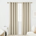 thumbnail image 5 of Deconovo 100% Blackout Curtains 84 inch Length 2 Panels Set, Thermal Insulated Energy Saving Linen Curtains for Living Room (Flaxen, 52 x 84 inch, 2 Panels), 5 of 10