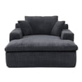 thumbnail image 6 of 64"X46" Chaise Lounge Chair Indoor, Oversized Upholstered Sofa Bed, Sleeper Couch Reading Chairs Fluffy Plush Faux Fur Cloud Sofas Couches for Living Room (Gray), 6 of 7