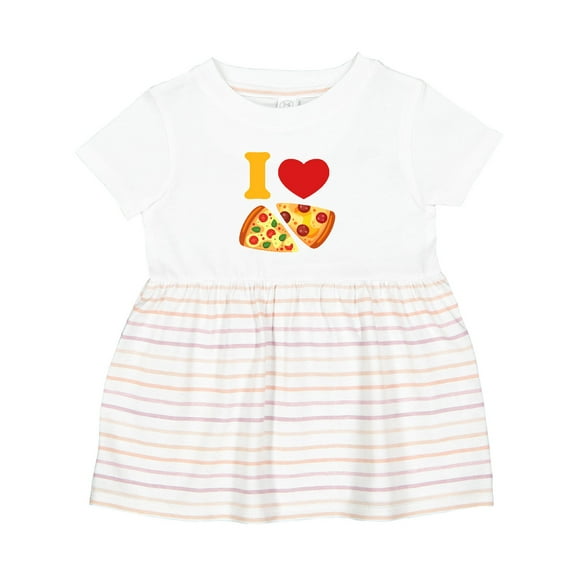 Inktastic I Love Pizza Girls Baby Dress