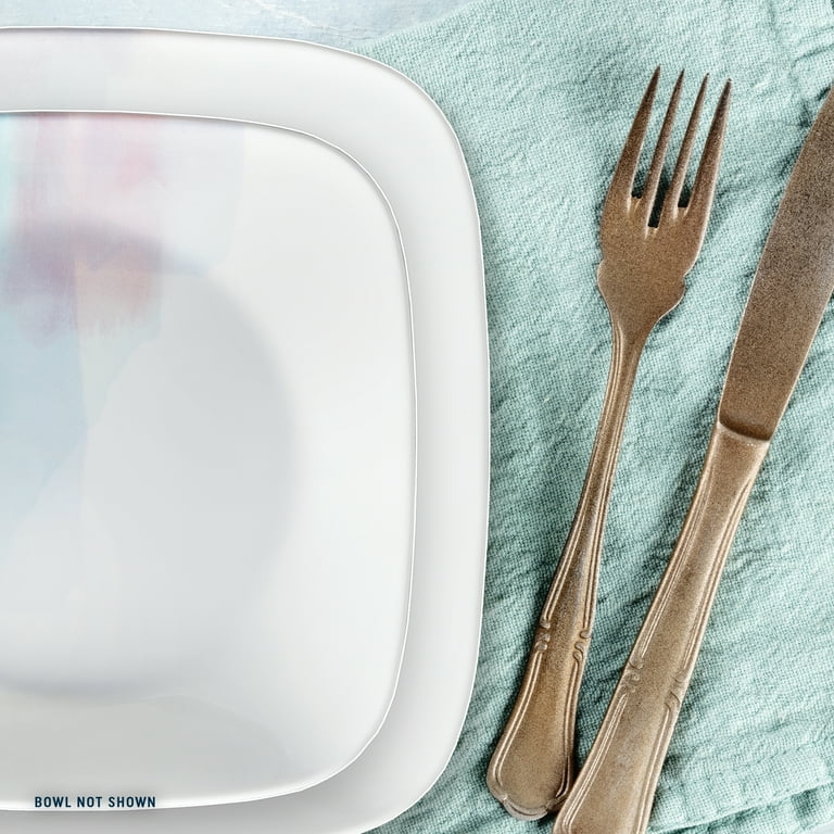 Corelle Aquarello 16-Piece Square Dinnerware Set, Durable