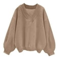 thumbnail image 2 of Wlynlyn Oversized Sweatshirts for Women Crew Neck Loose Casual Soft Long Sleeve Pullover Tops Size M, 2 of 7