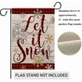 thumbnail image 3 of Let It Snow Snowflake House Flag 28 x 40 Inch Christmas Winter Decorative Double Sided Burlap Small Flag Holiday Banners for Winter Xmas Farm House Yard Decoration, 3 of 5