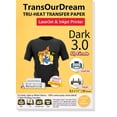 thumbnail image 1 of TransOurDream Iron on Heat Transfer Paper for Dark T Shirts (30 Sheets 8.5x11", Dark 3.0) Printable HTV Heat Transfer Vinyl for I, 1 of 7