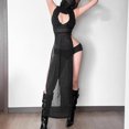 thumbnail image 2 of Ladies' New Fashionable Halloween Style Hooded High Slit Dress, 2 of 2