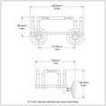 thumbnail image 2 of Que New Wall Mounted Guest Towel Holder - Brushed Bronze, 2 of 2