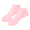 Pink, variant on 2pcs Moisturizing Gel Socks Silicone Foot Care Socks Elastic Cracked Skin Care-Pink