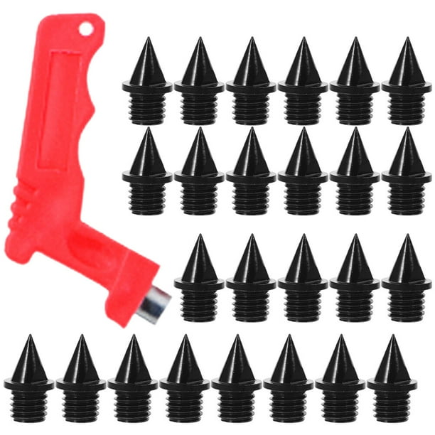 50pcs Steel Spikes Track Shoe Spikes Running Shoe Spikes Pyramid Spikes with Spike Wrench