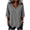 Gray, variant on Cotton Linen Tops for Women Wrap Front Button V Neck 3/4 Sleeve T Shirts Dressy Casual Loose Fit Summer Blouses S-2XL