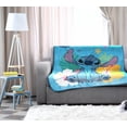 thumbnail image 3 of Jay Franco Kids Plush Throw Blanket – Soft & Cozy Fleece Throw for Bedroom & Couch Décor, Official Licensed Product, Blue - Stitch, 46x60 - Throw Blanket, 3 of 4