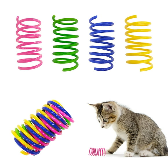 Cat Spring Toys YULOYI, 30 paquetes de resortes de plástico de colores