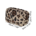 thumbnail image 2 of 1 Pc Dama Duradera Bolsa de Maquillaje con Estampado de Leopardo para Vacaciones y Viajes de Negocios Marrón de Franela, 2 of 3