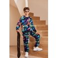 thumbnail image 3 of Arshiner Boys Sweatsuit Color Blocking Pullover Sweatshirt and Camouflage Pants Boys Fall Outfits, 3 of 6