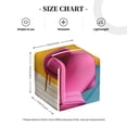 thumbnail image 3 of Kdxio Bright Pink Chair Print Tissue Box Cover,Square Decorative PU Leather Facial Paper Case Organizer Holder Dispenser for Bathroom,Night Stands,Desk,Car 5.2''X5.2''X5.2'', 3 of 6