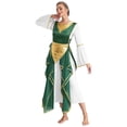 thumbnail image 2 of iiniim Women's Sleeveless Lace-up Liturgical Praise Dance Tunic Worship Tunic Overlay Top Praise Wear Green XXL, 2 of 7