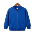 thumbnail image 6 of Wenfanal Baby Zip Up Hoodie Toddler Jackets Boys Long Sleeved Jacket Comfortable Warm Fashion Casual Zipper Sports Jacket Size 5-6 Years,Dark Blue, 6 of 8