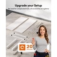 thumbnail image 4 of DESINO 63"x28" Electric Standing Desk, Height Adjustable Sit Stand Desk with Memory Presets, Ergonomic Home Office Desk, Anti-Collision Smart Lift Table, White, 4 of 9