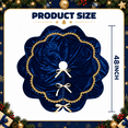 thumbnail image 4 of Lomyolo 48Inch Christmas Tree Skirt - Luxury Velvet with Sparkling Gold Lace Trim, Scalloped Edge Xmas Tree Skirt for Merry Christmas Party Gift Holiday Home Decor - Navy Blue, 4 of 8