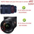 thumbnail image 5 of [Lot de 2] Capuchon d'Objectif de Caméra pour Canon EOS R5 R6 RP avec Objectif RF 24-70mm RF 15-35mm, pour Nikon Z50 Z6II avec Nikkor Z 24-70mm, 5 of 5