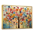 thumbnail image 3 of Designart "Abstract Tree in Colorful Style III" Oversized Floral Framed Wall Art - Global Multicolor Tree African Entryway Framed Wall Art Print, 3 of 7