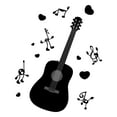 thumbnail image 2 of Music Wall Decal Guitar with Dancing Music Notes Bedroom Wall Decal for Boys Instrument Cute Themed Room Décor - Size: 16 In x 20 In, 2 of 5