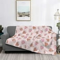 thumbnail image 2 of Yiaed Strawberry Cake Print Blanket Throw Blanket Soft Cozy Flannel Blanket for Home Bed Sofa Couch Chair-40"x30", 2 of 6