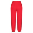 thumbnail image 4 of Pxkloy Casual Jogger Pants for Women Running Fitness Sport Pants Cinched Bottom Plain Sweatpants Elastic Waist Loose Pants with Pockets 2025 Red,L, 4 of 5