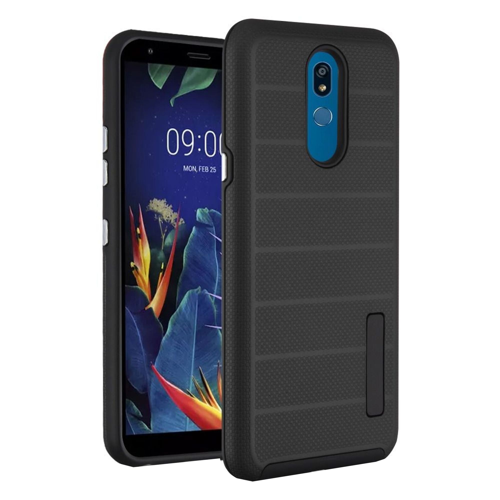 For LG K40 Case, by Insten Dots Textured Fusion Dual Layer Hybrid PC
