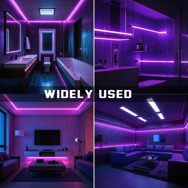 LED Lights Strip, 60W Purple 300 LEDs Light Strips Kit for Bedroom