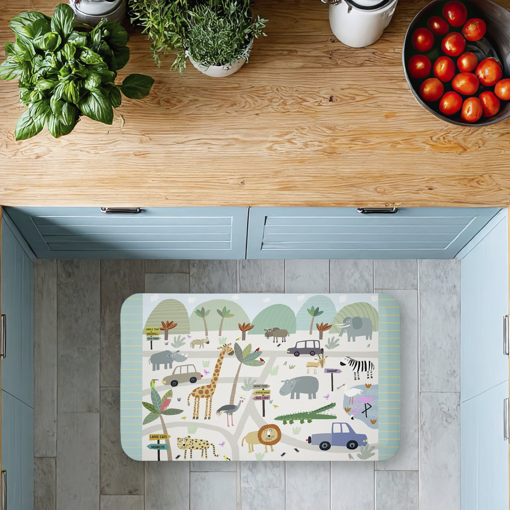 Stupell Industries Safari Journey Animals Printed Anti-Fatigue Floor Mat, design by Carla Daly