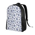 thumbnail image 2 of Balery Dark Blue Snowflakes Mochila - Mochila Estilosa y Duradera para Laptop de 15 Pulgadas con Tela Oxford Impermeable, 2 of 8