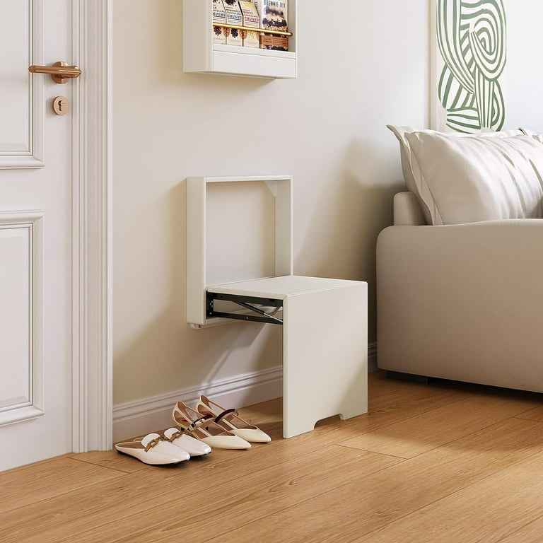Wall mounted fold down step stool discount