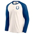 thumbnail image 2 of Men's Darius Rucker Collection by Fanatics Cream/Royal Indianapolis Colts Raglan Henley T-Shirt, 2 of 3