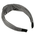 thumbnail image 7 of Unique Bargains 1 Pcs Hairband for Women Faux Leather Knotted Headband Gray 1.57 Inch Wide, 7 of 7