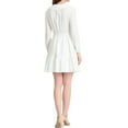 thumbnail image 3 of INSPIRE CHIC Vestido de Cuello de Muñeca con Abertura Frontal y Cintura Elástica con Volantes Blanco XL, 3 of 6