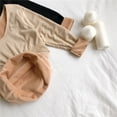 thumbnail image 1 of Becaristey 40-70kg Women Thermal Underwear Cold Weather Lady Warmer Comfortable Base Clothes Scoop Neck Basic Tops Solid Color Skin Color, 1 of 6