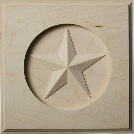 6"W x 6"H x 1"P Austin Star Rosette, Maple