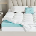 thumbnail image 2 of Memory Foam Mattress Topper Queen 4 Inch Dual Layer (Gel Memory Foam + Pillow Top) with 8-21 Inch Deep Pocket, 2 of 9