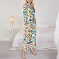 thumbnail image 3 of Sikiie Famous Places Women's Long-Sleeve Shirt and Full-Length Bottom Pajama Set (s-xxl)-X-Large, 3 of 7