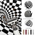 thumbnail image 5 of Round Rugs 4Ft, Black White Checkered Round Area Rug Washable Indoor Throw Carpet, Modern Abstract Art Soft Non Slip Circle Rug for Kitchen Nursery Room Home Decor Aesthetic, 5 of 8