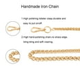 thumbnail image 5 of 1 Strand Bag Strap Chain Iron Box Chains with Alloy Clasps Unwelded Golden 50 inch(1.27m) 7mm, 5 of 8