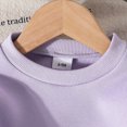 thumbnail image 5 of Amidoa Girls 2 Piece Outfits Fall Winter Clothes Solid Color Long Sleeve Sweatshirt and Jogger Pants Kids Clothing Sets Purple Size 9-12 Months, 5 of 8