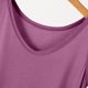thumbnail image 5 of Camisola de encaje con falda corta de color liso para mujer, con cojín en el pecho, informal, de poliéster, para mujer, 5 of 6