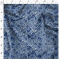 thumbnail image 3 of Soimoi Cotton Poplin Blue Fabric By the Yard - 42 Inch Wide -Floral & Leaf Floral Pattern Fabric - Botanical and Elegant Designs for Various Uses Printed Fabric, 3 of 6